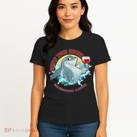 Funny Great Wine Shark Emblem Women's T-Shirt thumb 4