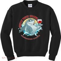 Funny Great Wine Shark Emblem Kids Sweatshirt thumb 0