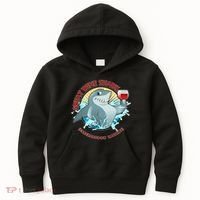 Funny Great Wine Shark Emblem Kids Hoodie thumb 0