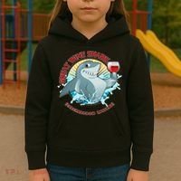 Funny Great Wine Shark Emblem Kids Hoodie thumb 3