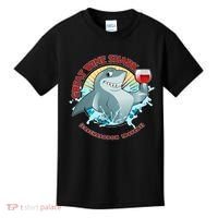 Funny Great Wine Shark Emblem Kids T-Shirt thumb 0