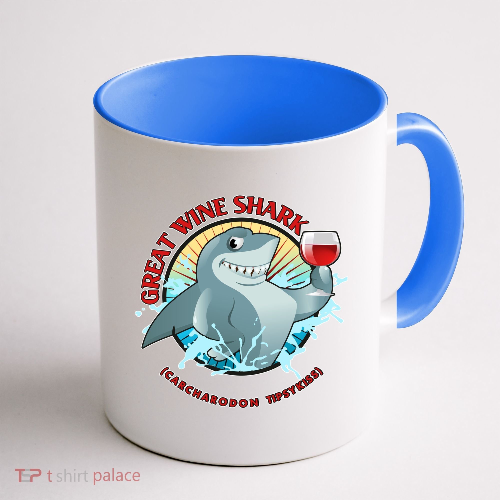 Funny Great Wine Shark Emblem Coffee Mug