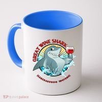 Funny Great Wine Shark Emblem Coffee Mug thumb 0
