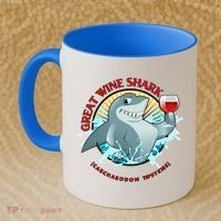 Funny Great Wine Shark Emblem Coffee Mug thumb 2