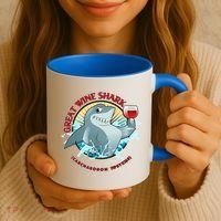Funny Great Wine Shark Emblem Coffee Mug thumb 3
