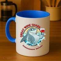 Funny Great Wine Shark Emblem Coffee Mug thumb 4