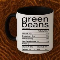 Funny Green Bean Nutrition Coffee Mug thumb 2