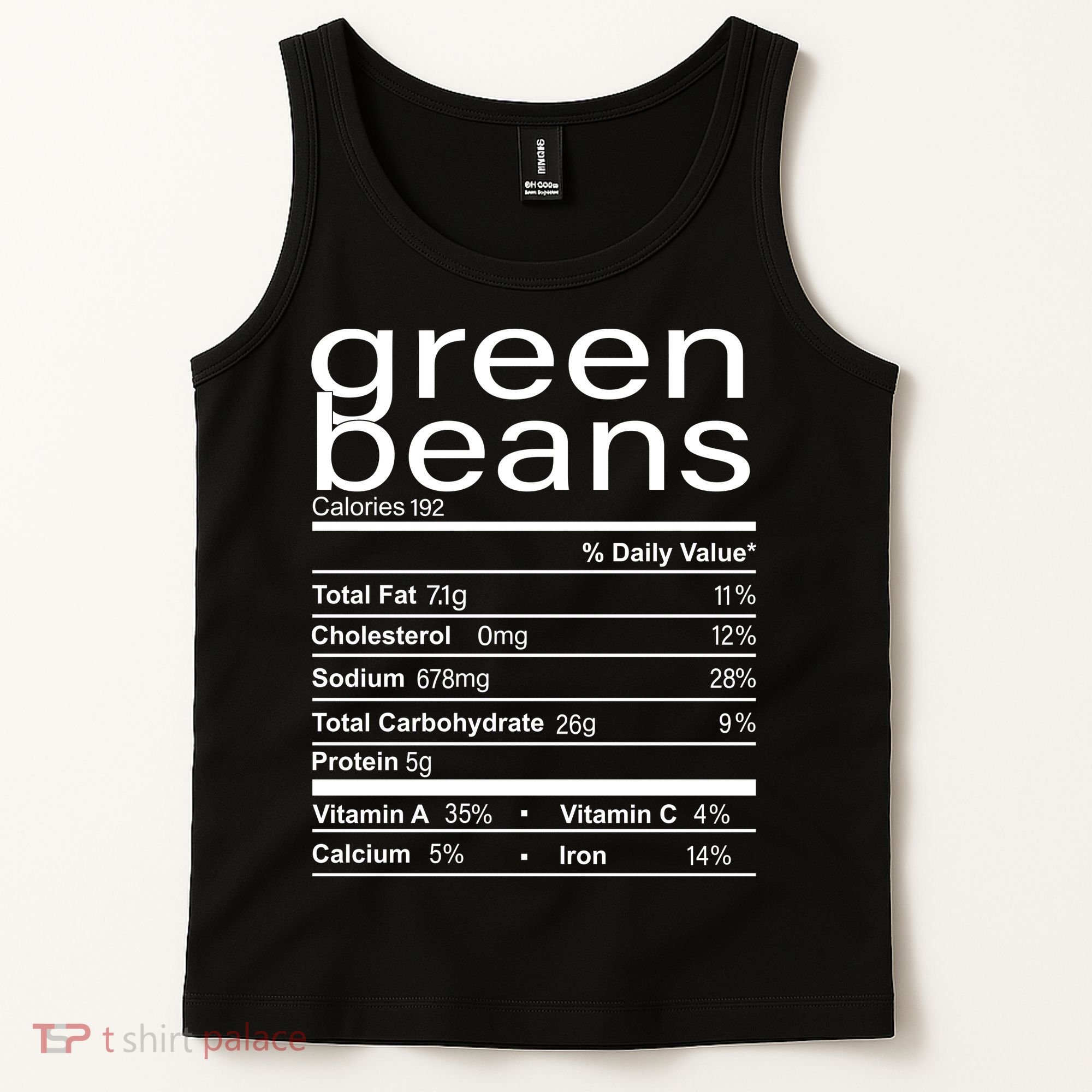 Funny Green Bean Nutrition Tank Top