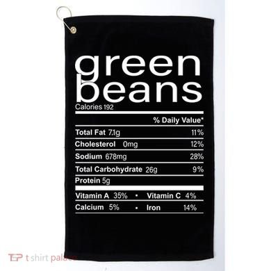 Funny Green Bean Nutrition Golf Towel