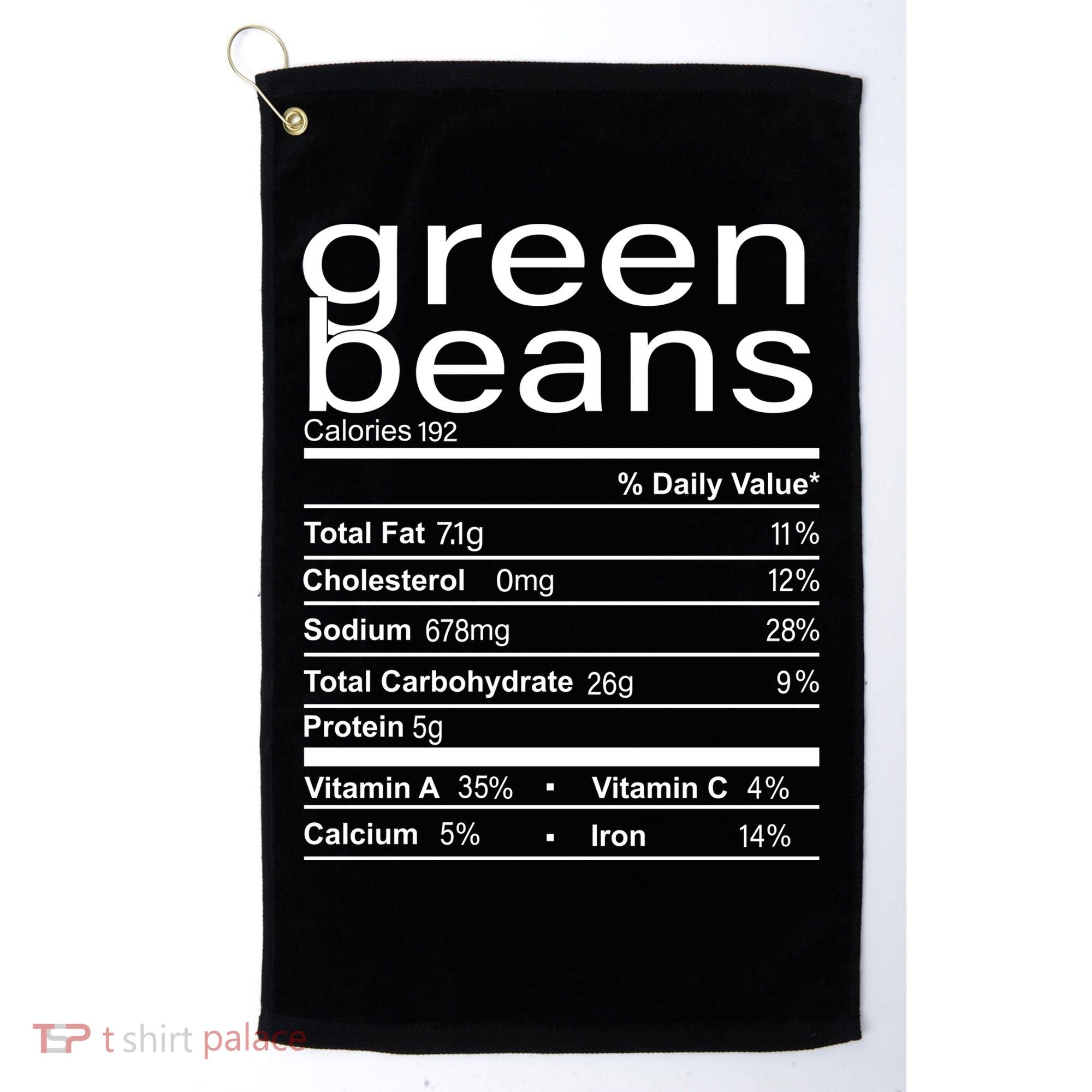 Funny Green Bean Nutrition Golf Towel