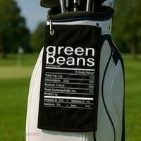 Funny Green Bean Nutrition Golf Towel thumb 2