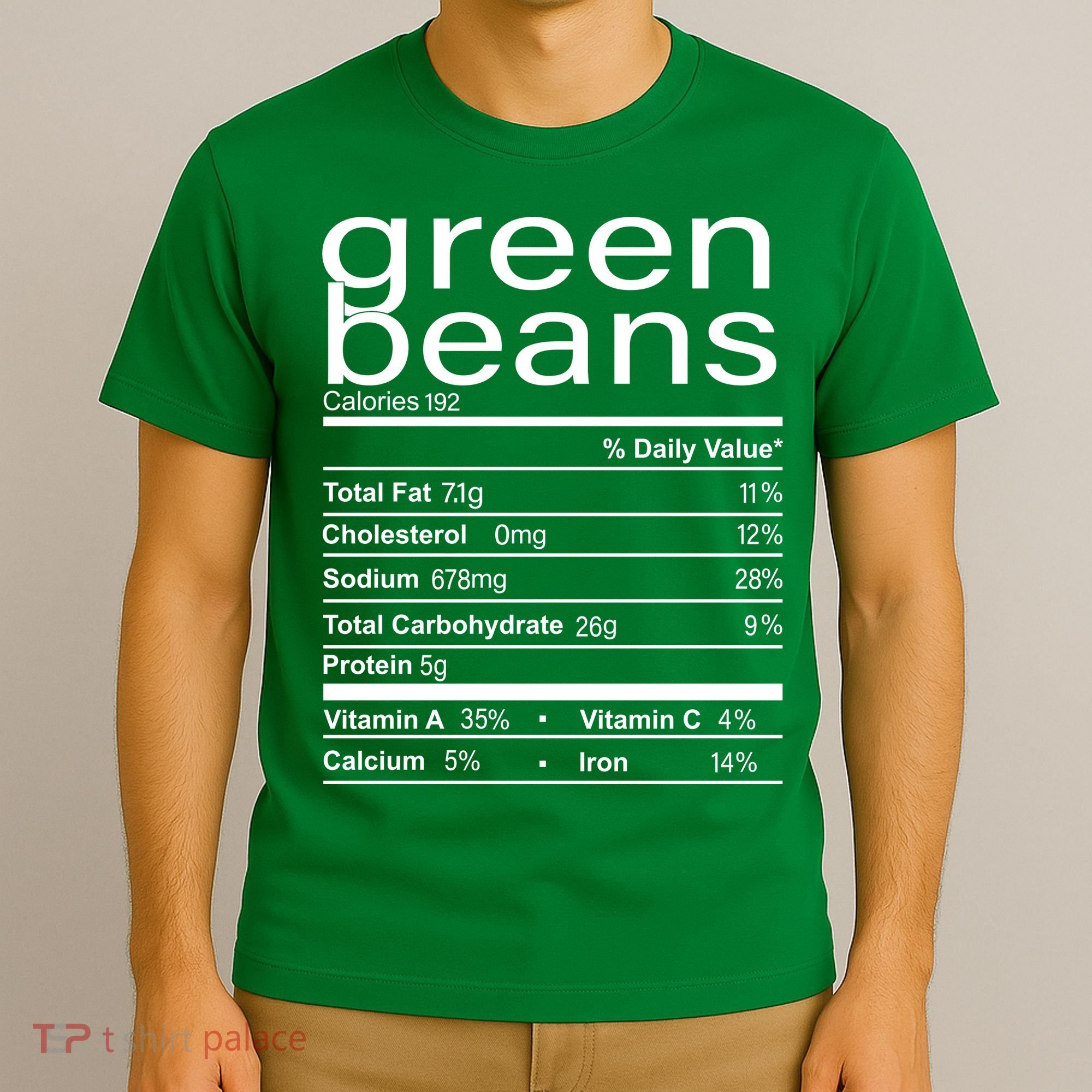 Funny Green Bean Nutrition T-Shirt