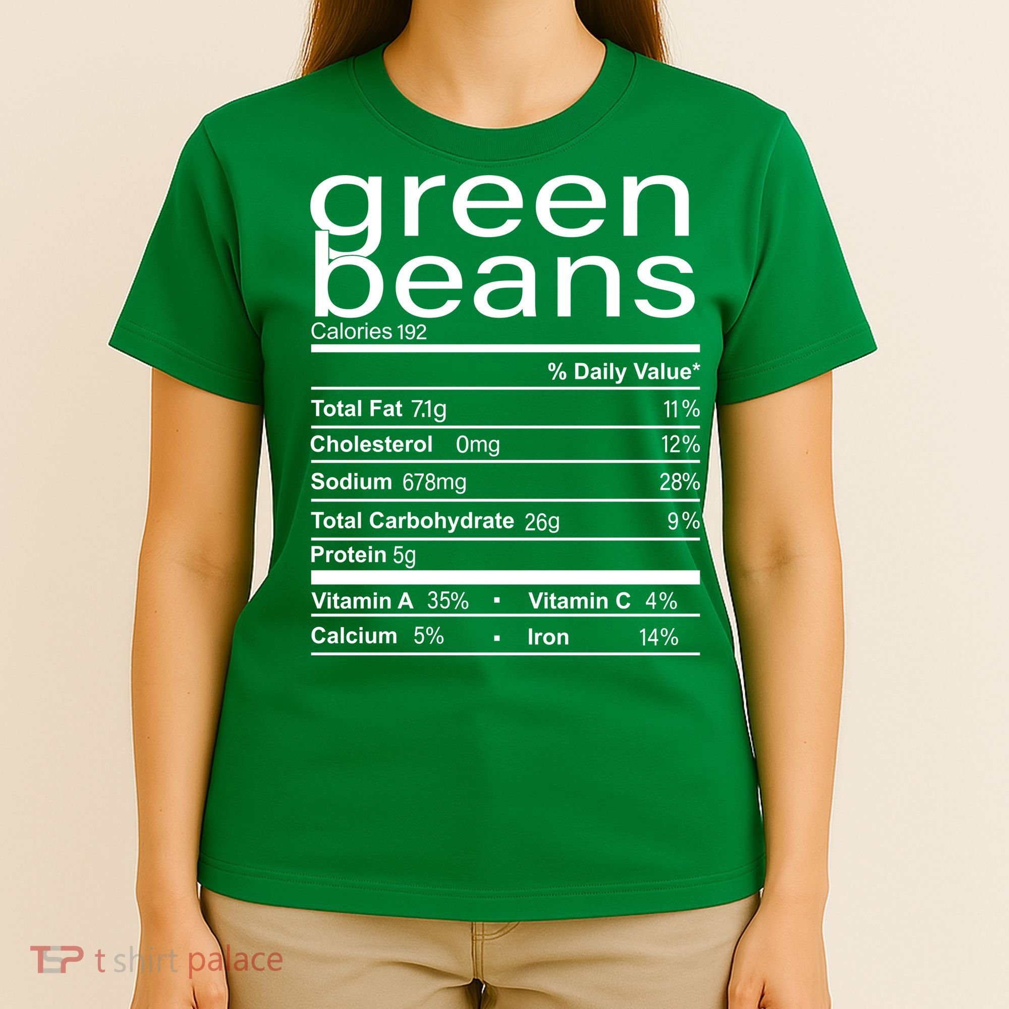 Funny Green Bean Nutrition T-Shirt