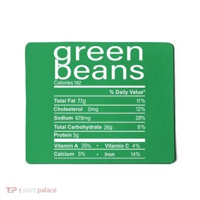 Funny Green Bean Nutrition Mousepad