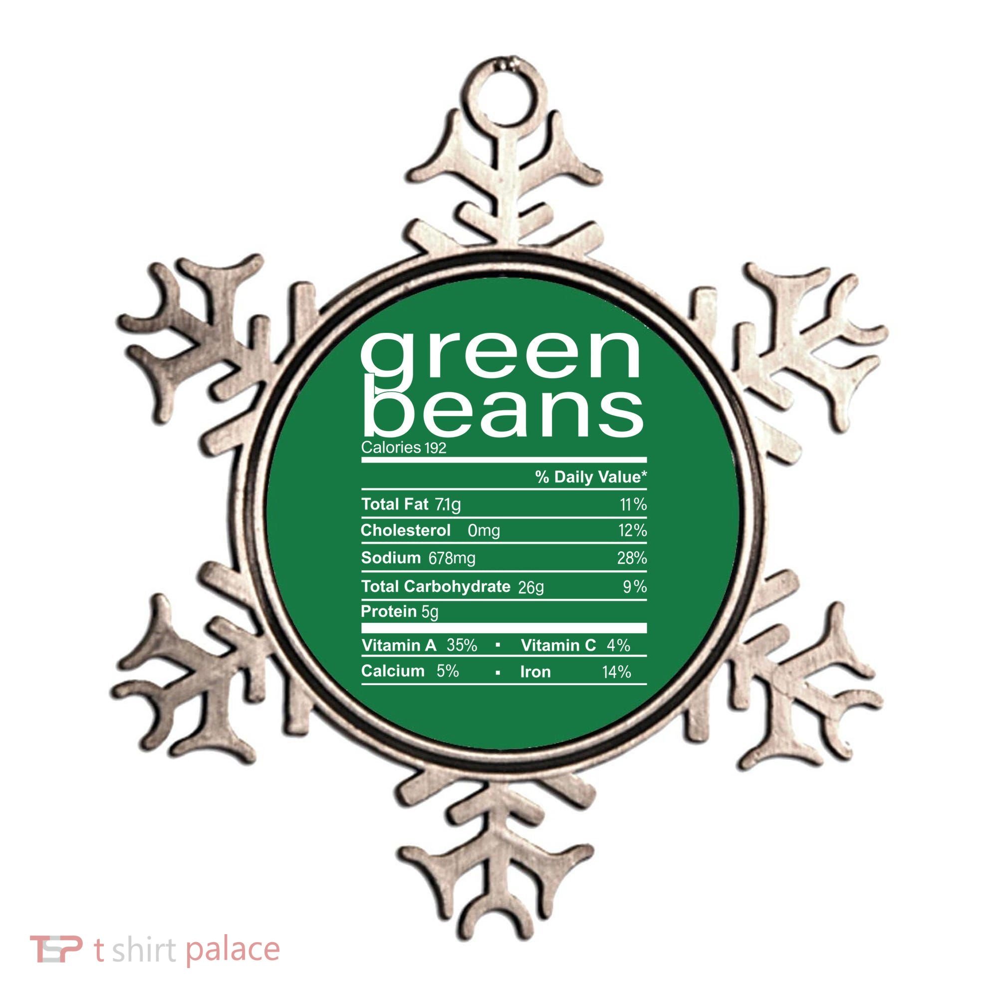 Funny Green Bean Nutrition Ornament