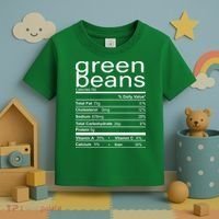 Funny Green Bean Nutrition Toddler T-Shirt thumb 3