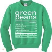 Funny Green Bean Nutrition Kids Sweatshirt thumb 0