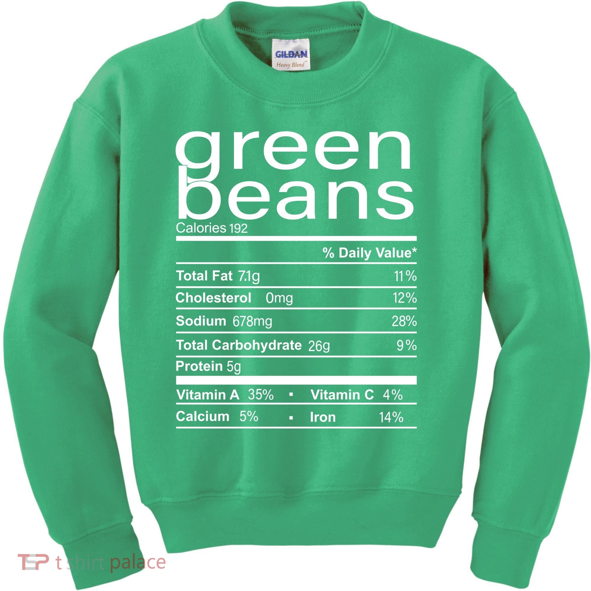 Funny Green Bean Nutrition Kids Sweatshirt