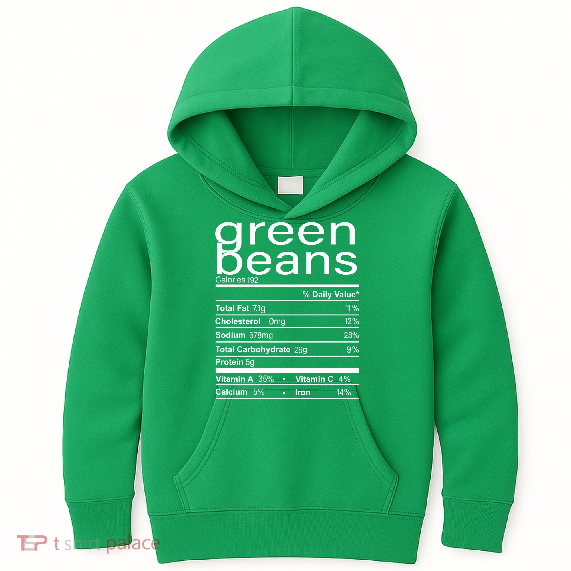 Funny Green Bean Nutrition Kids Hoodie