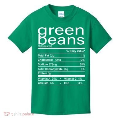 Funny Green Bean Nutrition Kids T-Shirt