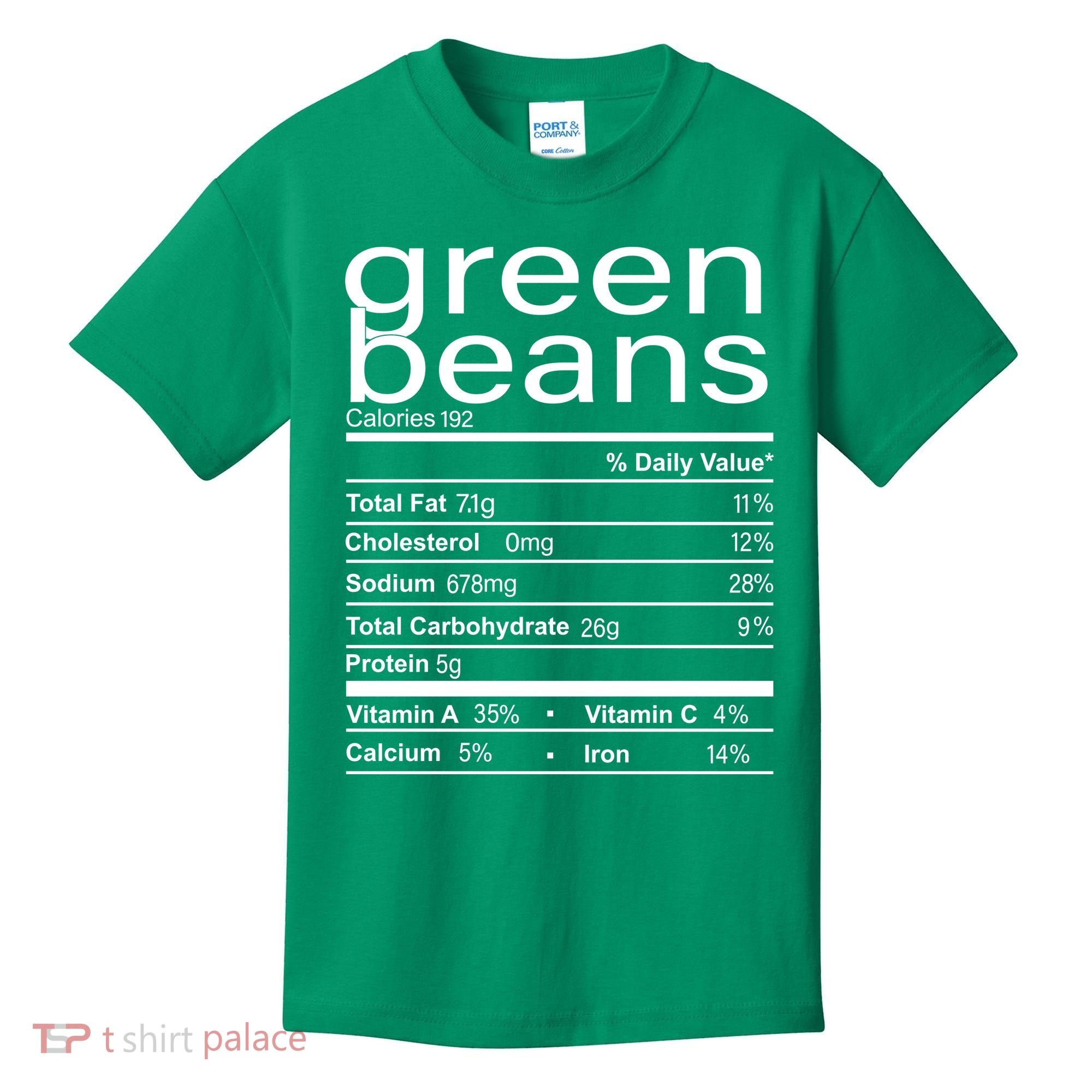 Funny Green Bean Nutrition Kids T-Shirt