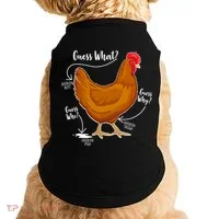 Funny Guess What Chicken Butt ggg Doggie Tank thumb 0