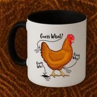 Funny Guess What Chicken Butt ggg Coffee Mug thumb 2