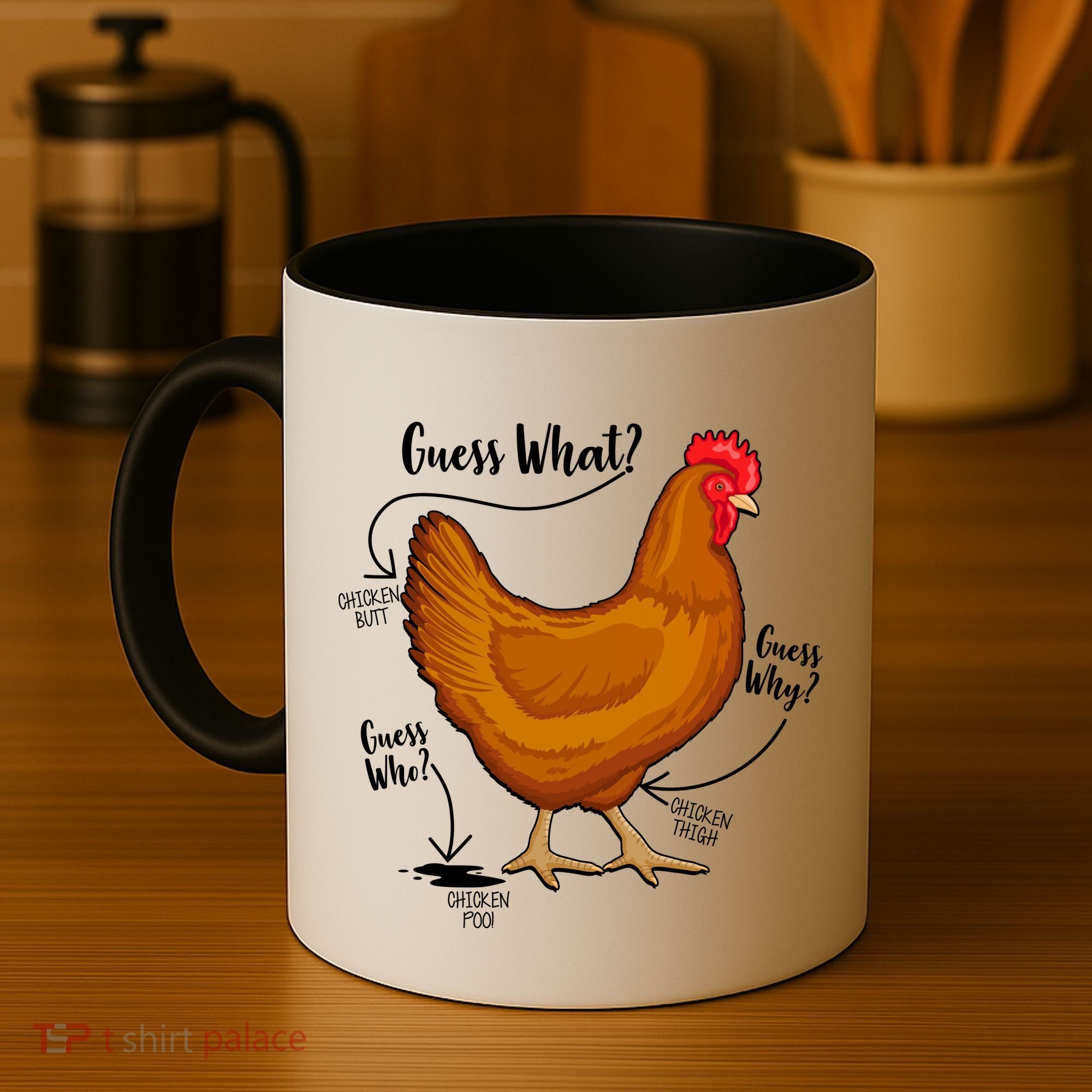 Funny Guess What Chicken Butt ggg Coffee Mug