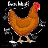 Funny Guess What Chicken Butt ggg Ornament thumb 1