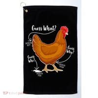 Funny Guess What Chicken Butt ggg Golf Towel thumb 0