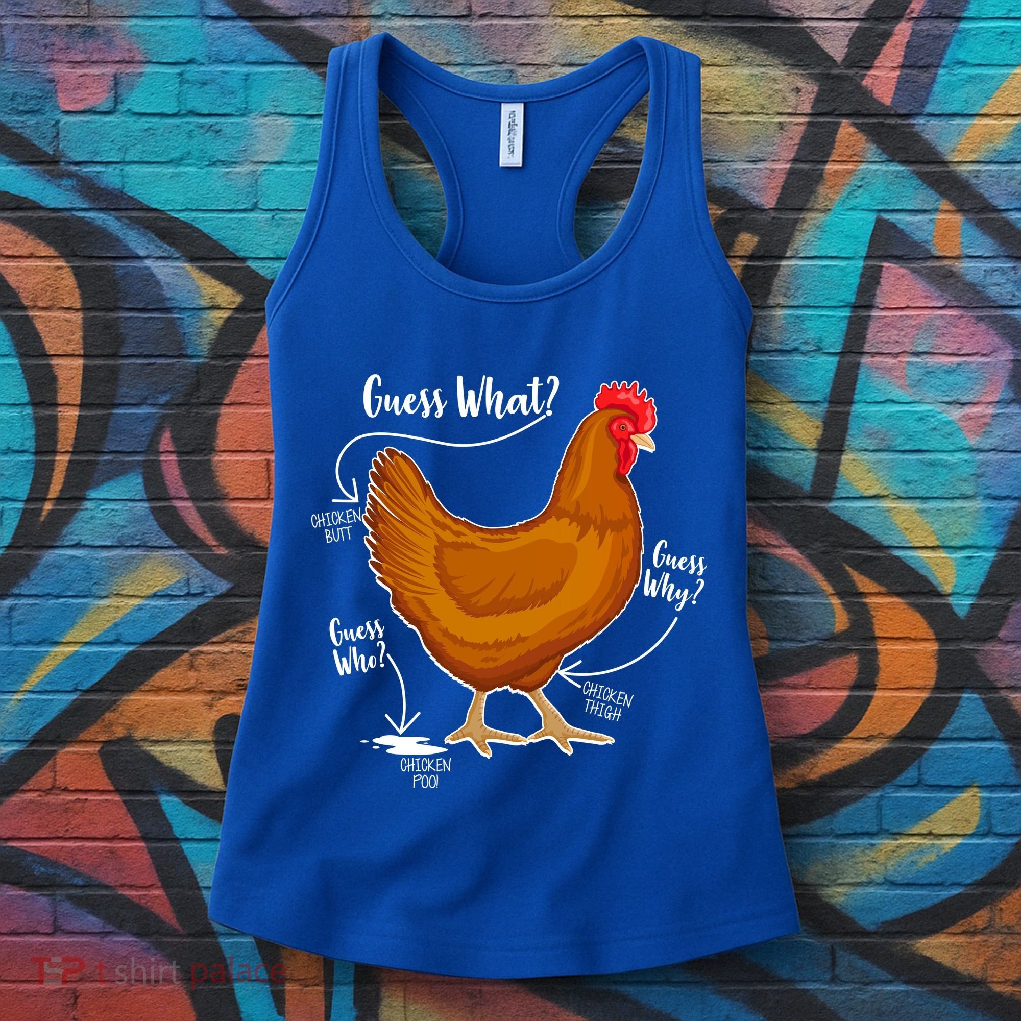 Funny Guess What Chicken Butt ggg Women's Tank Top