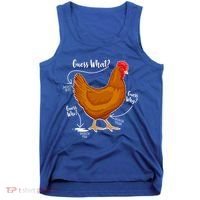 Funny Guess What Chicken Butt ggg Tank Top thumb 0