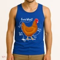Funny Guess What Chicken Butt ggg Tank Top thumb 3