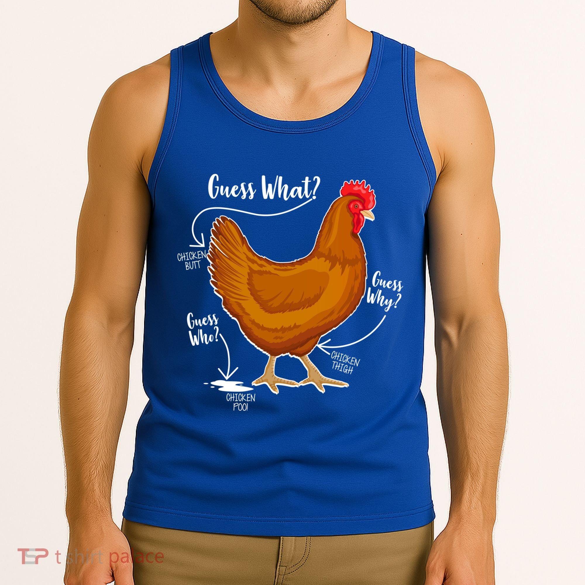 Funny Guess What Chicken Butt ggg Tank Top
