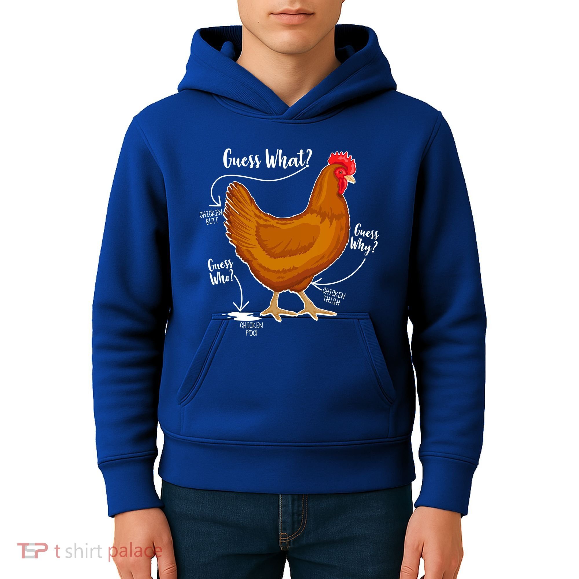 Funny Guess What Chicken Butt ggg Kids Hoodie
