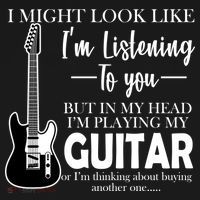 Funny Guitar Sarcastic Saying USA-Made Doggie Bandana thumb 2
