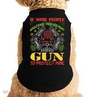 Funny Gun 2nd Amendment Protect Me Doggie Tank thumb 0