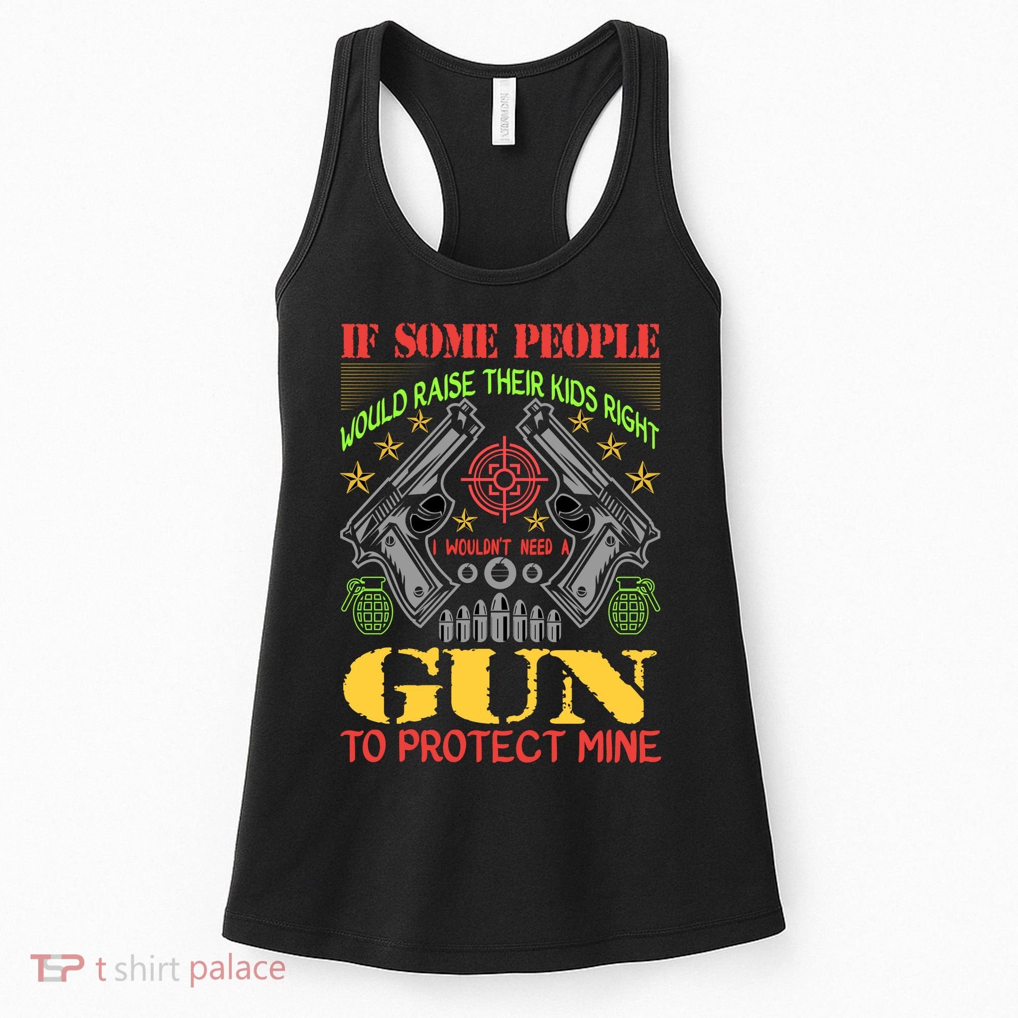 Funny Gun 2nd Amendment Protect Me Women's Tank Top