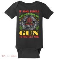 Funny Gun 2nd Amendment Protect Me Baby Bodysuit thumb 0