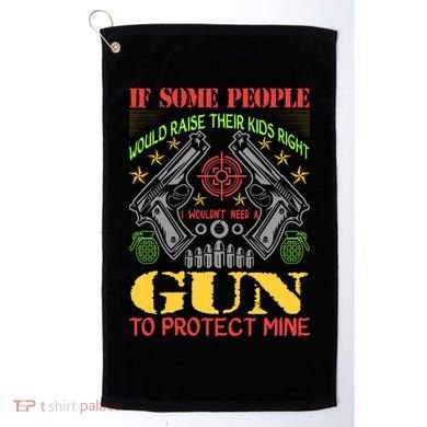 Funny Gun 2nd Amendment Protect Me Golf Towel
