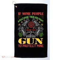 Funny Gun 2nd Amendment Protect Me Golf Towel thumb 0