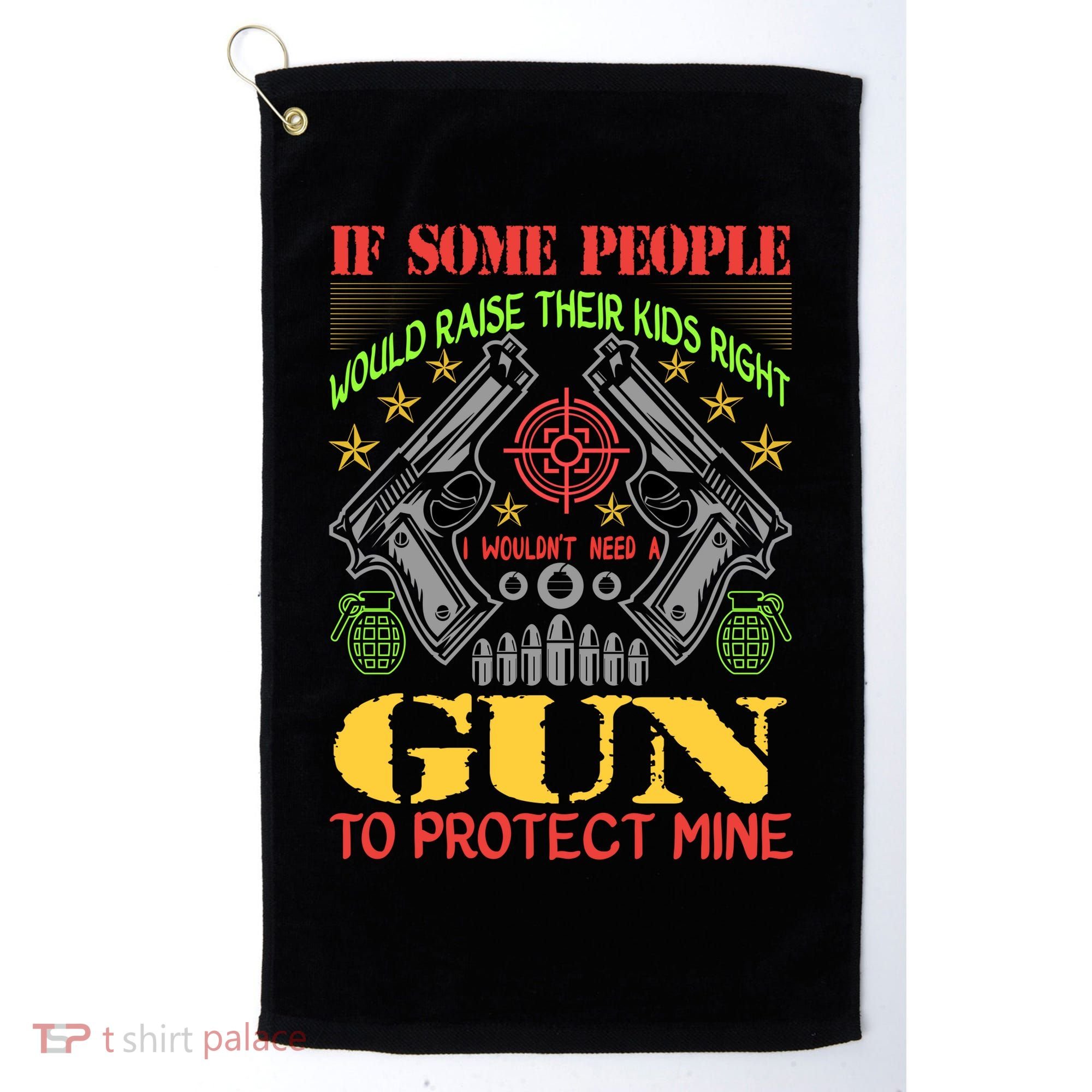 Funny Gun 2nd Amendment Protect Me Golf Towel