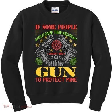 Funny Gun 2nd Amendment Protect Me Kids Sweatshirt