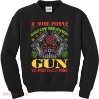 Funny Gun 2nd Amendment Protect Me Kids Sweatshirt thumb 0