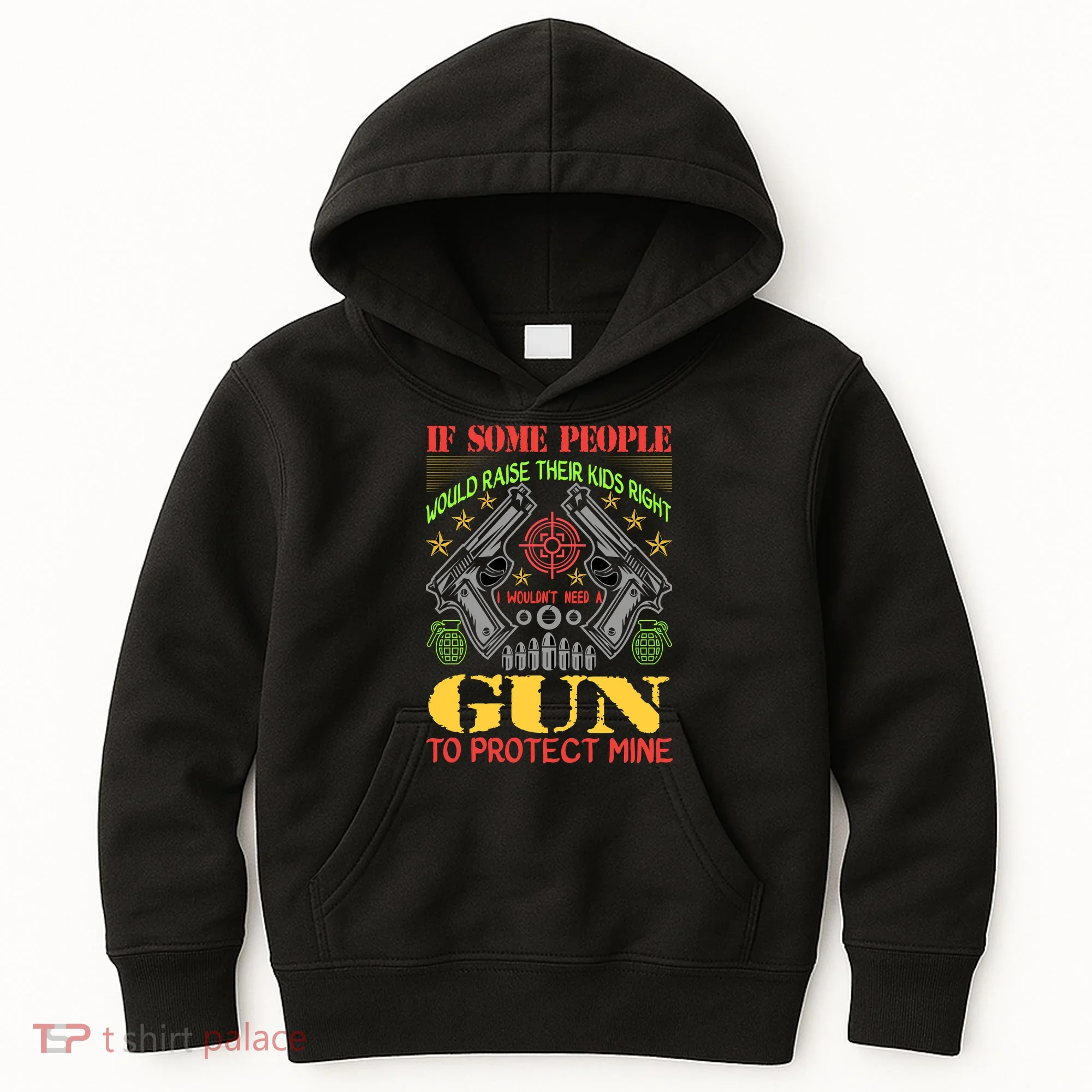 Funny Gun 2nd Amendment Protect Me Kids Hoodie