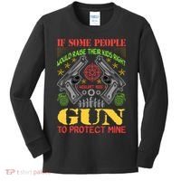 Funny Gun 2nd Amendment Protect Me Kids Long Sleeve Shirt thumb 0