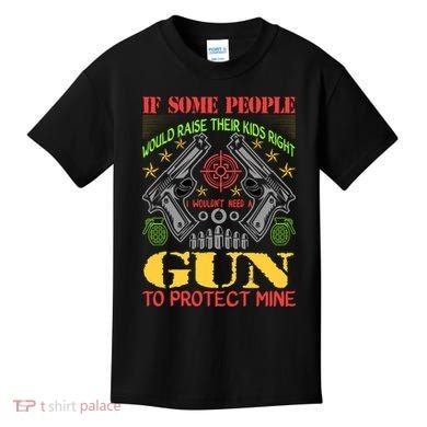 Funny Gun 2nd Amendment Protect Me Kids T-Shirt