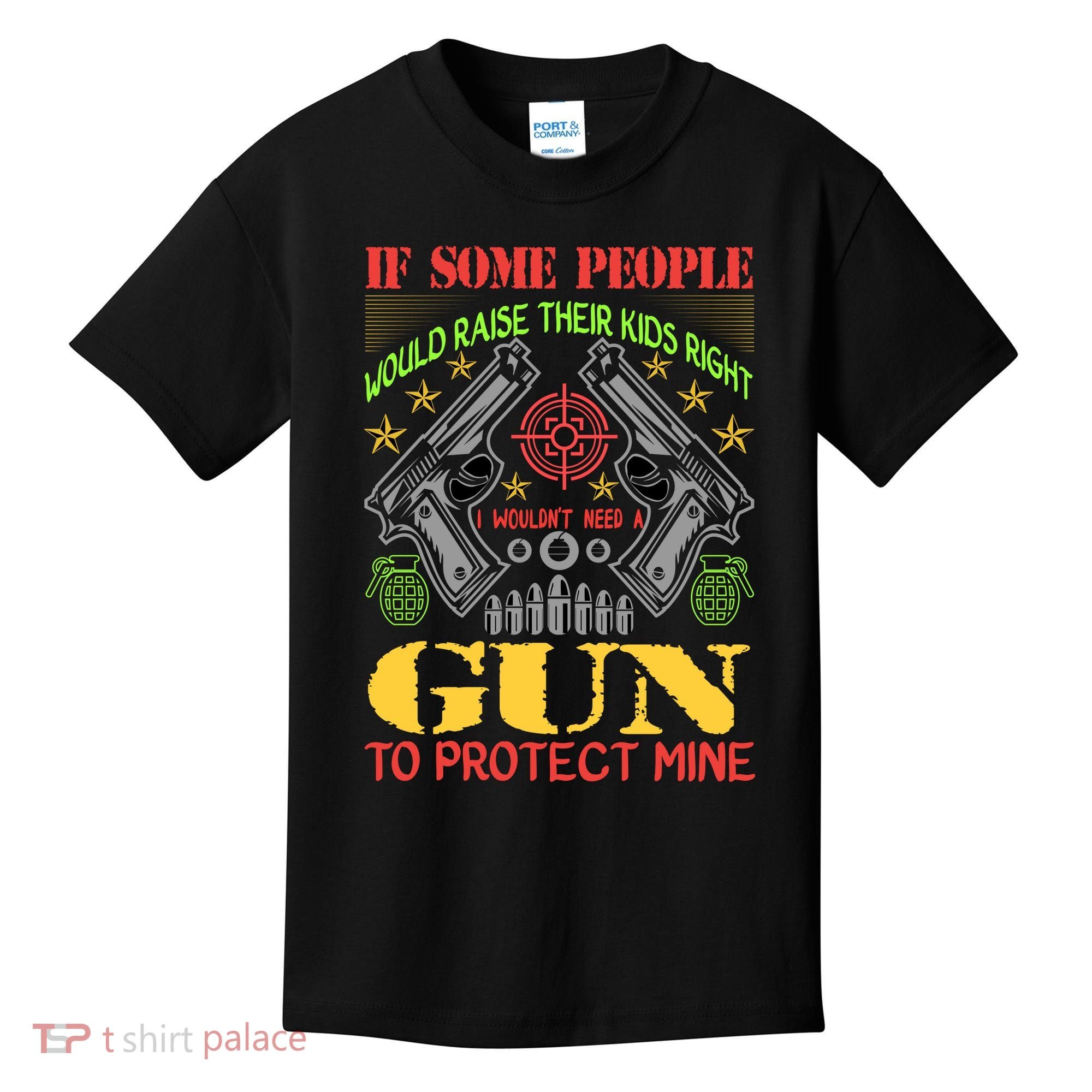 Funny Gun 2nd Amendment Protect Me Kids T-Shirt
