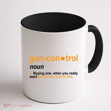 Funny Gun Control Definition Coffee Mug back