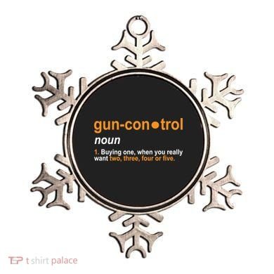 Funny Gun Control Definition Ornament